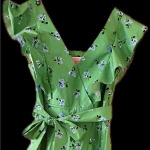 Kate Spade Green Floral Midi Dress